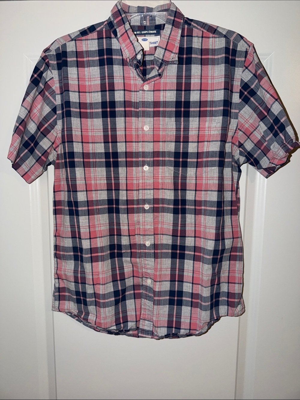 OLD NAVY classic Fit Multi Color Plaid Button Up shirt size Medium